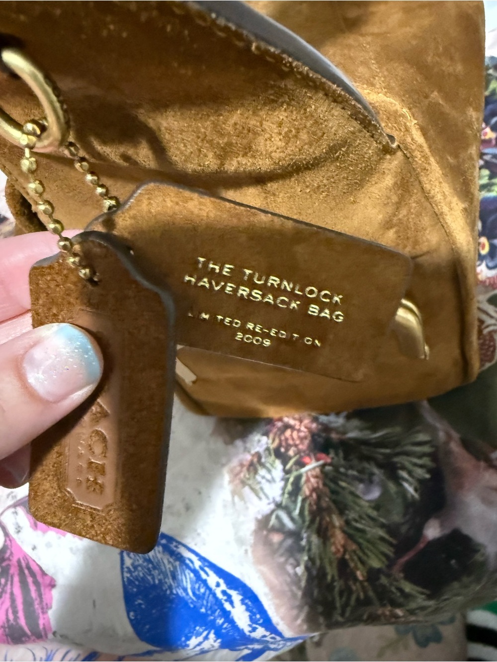 The Coach Originals Turnlock Haversack Suede Shoulder Bag - Picture 8 of 11